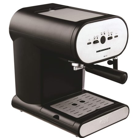 Espressor manual Heinner Soft Cream HEM-250, 1050 W, 1 L, 15 bar, Negru