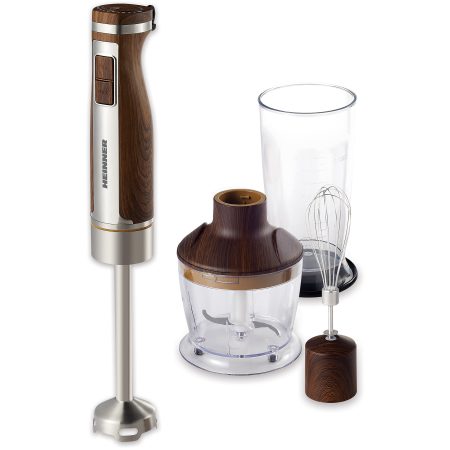 Mixer vertical Heinner HHB-1100WX, 1100 W, 0.8 l, 20 viteze, Argintiu/Maro