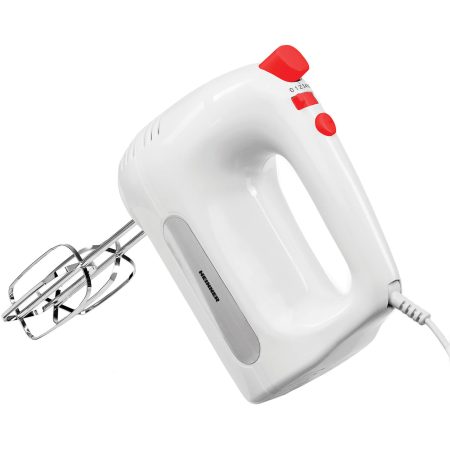 Mixer de mana Heinner HM-3006WH, 300 W, 6 viteze, Alb