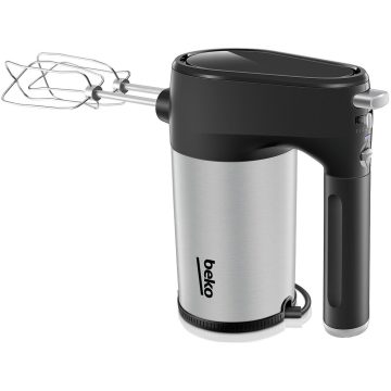 Mixer de mana Beko HMM7350X, 350 W, 5 viteze, Argintiu