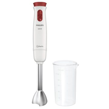 Mixer vertical Philips HR1621/00, 650 W, 0.5 l, 2 viteze, Alb/Rosu