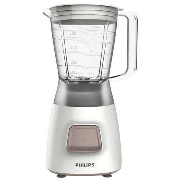 Blender Philips Daily Collection HR2052/00, 350 W, 1.25 l, 1 viteza, Alb
