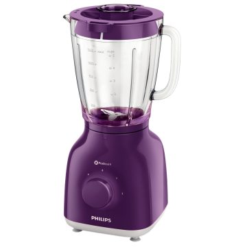Blender Philips Daily Collection HR2105/60, 400 W, 1.25 l, 2 viteze, Violet