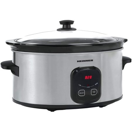 Slow cooker Heinner HSCK-C57IX, 220 W, 5.7 l, Argintiu