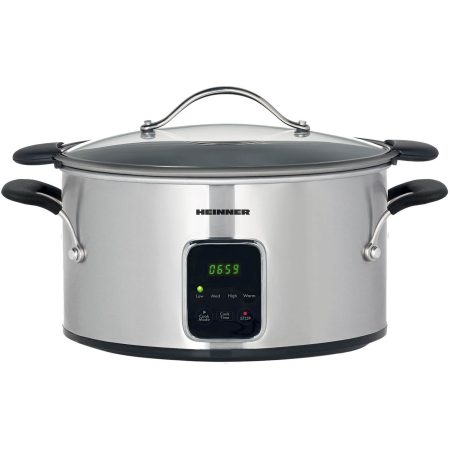 Slow cooker Heinner HSCK-T6IX, 200 W, 6 l, Argintiu