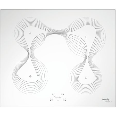 Plita incorporabila Gorenje Karim Rashid IT65KR, Inductie, 4 Zone de gatit, Touch control, Alb