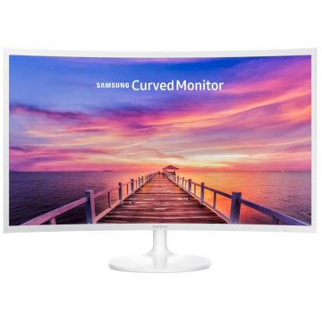 Monitor LED Curbat SAMSUNG LC32F391FWUXEN, 32", HDMI, Display Port, Flicker Free, Alb