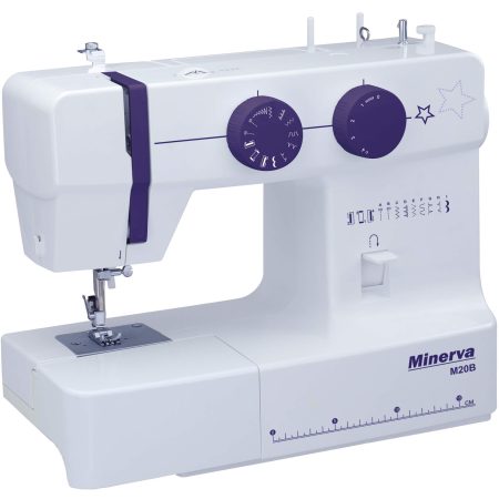 Masina de cusut Minerva M20B, 10 programe, 800 rpm, Alb