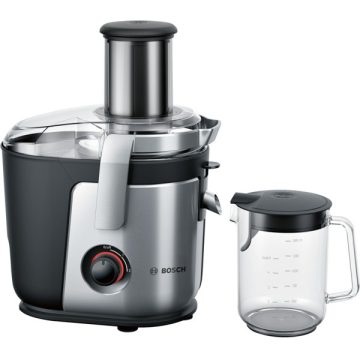 Storcator de fructe si legume Bosch MES4000, 1000 W, 1.5 l, Argintiu/Negru