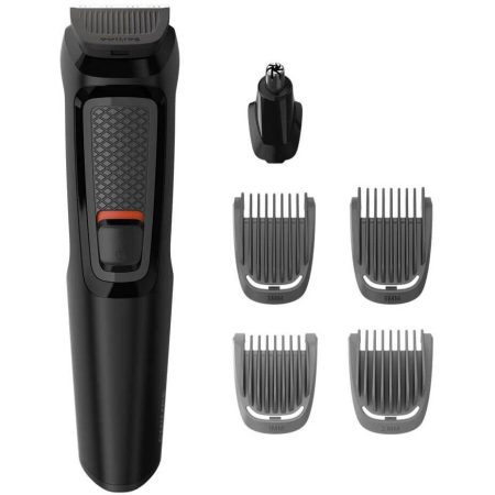 Aparat de tuns barba Philips Multigroom 6 in 1 MG3710/15, Acumulator, 1-5 mm, Negru
