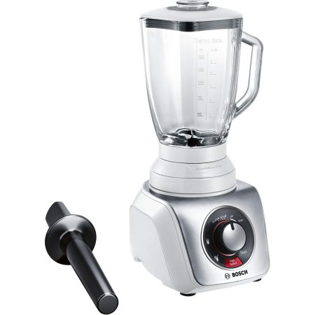 Blender Bosch MMB66G5M, 900 W, 1.5 l, Viteza variabila, Alb/Argintiu