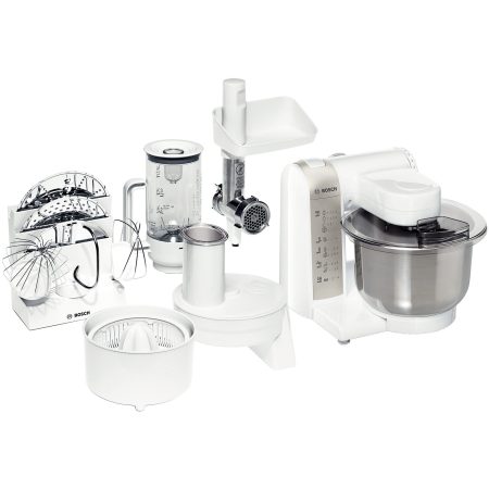 Robot de bucatarie Bosch MUM4856EU, 600 W, 4 viteze, bol 3.9 l, Alb