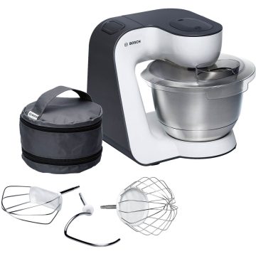 Robot de bucatarie Bosch MUM54A00, 900 W, 7 viteze + Puls, bol 3.9 l, Alb/Negru