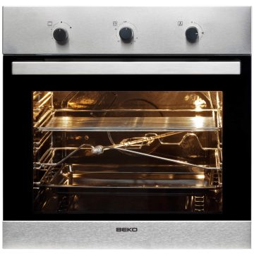 Cuptor incorporabil Beko OIG22102X, 60 l, Gaz, Grill, Rotisor, Inox