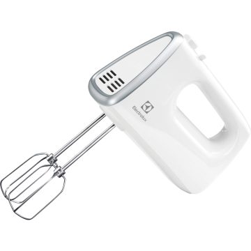 Mixer de mana Electrolux EHM3300, 450 W, 5 viteze, Alb