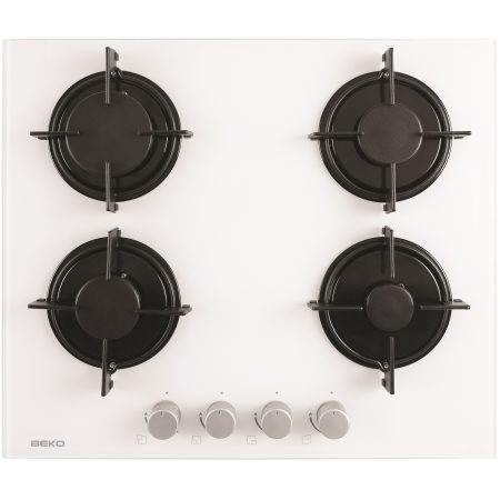 Plita incorporabila Beko HISG64220SW, 4 Arzatoare, Aprindere electrica, Alb