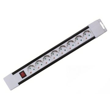 Prelungitor Home PNV 08K/WH, 8 prize, 2 m, intrerupator