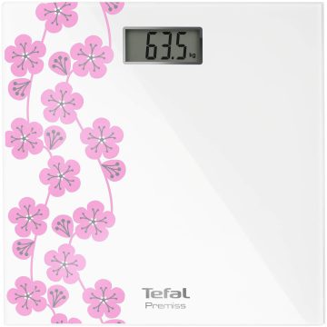 Cantar electronic Tefal Premiss PP1078V0, 150 kg, Alb/Roz