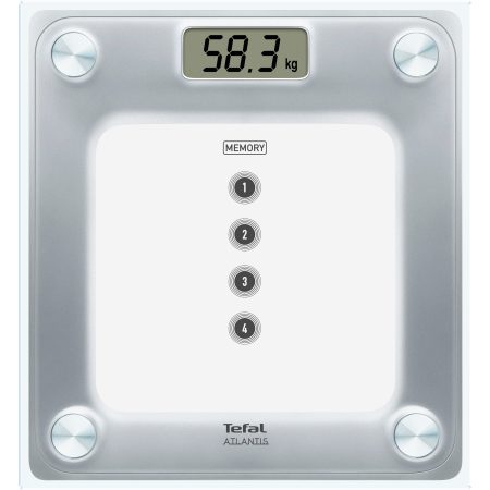 Cantar electronic Tefal Atlantis Memo PP3020, 160 kg, Argintiu