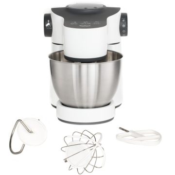 Robot de bucatarie Tefal QB300138, 700 W, 4 viteze + Puls, bol 4 l, Alb/Argintiu