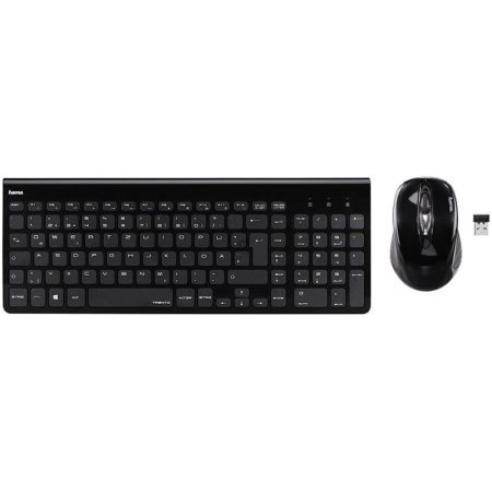 Kit Tastatura + Mouse Hama Trento, Wireless, USB, Negru