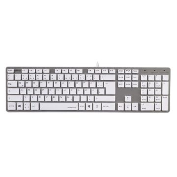 Tastatura Hama Rossano, USB, Argintiu/Alb