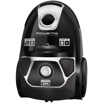 Aspirator cu sac Rowenta Compact Power Animal Care RO3985EA, 3 L, 750 W, Compact Power, Sac Hygiene+, Perie Turbo Mini, Tub telescopic din metal, 28 kWh/an