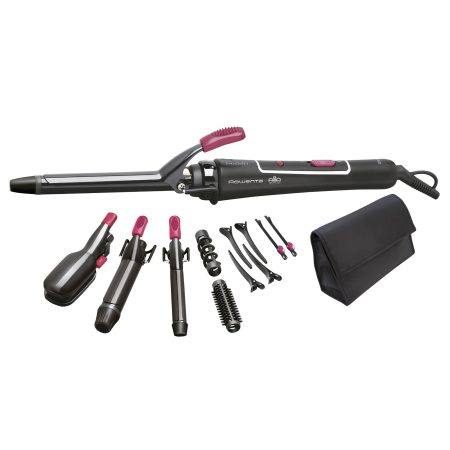 Ondulator Rowenta CF4132, 14 accesorii, 180º C, Invelis Ceramic, Negru