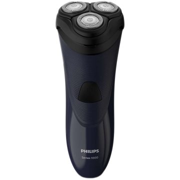 Aparat de ras Philips S1100/04, Cap barbierit cu 3 lame, Albastru
