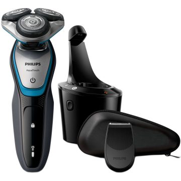 Aparat de ras Philips S5400/26, Acumulator, Cap barbierit cu 3 lame, Umed/Uscat, Gri