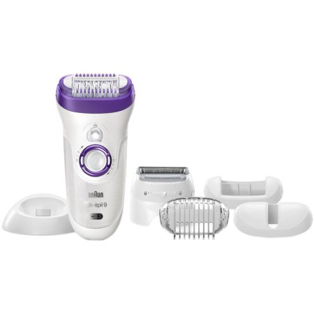 Epilator Braun SE9561 Legs, Body, Face, 40 pensete, 2 viteze, Alb/Mov