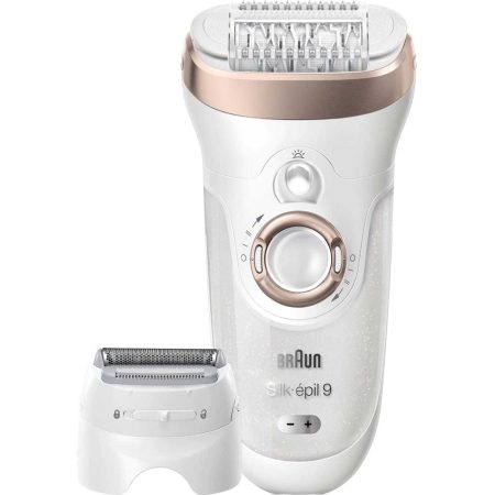 Epilator Braun Silk Epil 9 SE9-561, 40 pensete, 2 viteze, Umed/Uscat, Alb