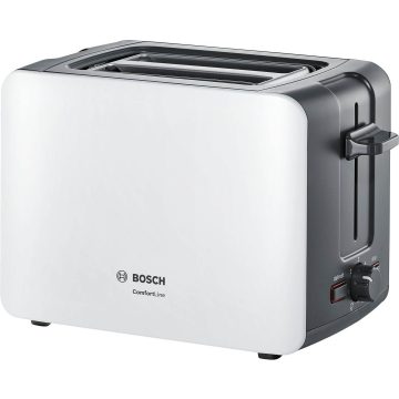 Prajitor de paine Bosch TAT6A111, 1090 W, 2 felii, Alb