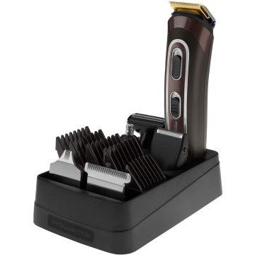 Aparat de tuns Rowenta Trim & Style 12 in 1 TN9160, Acumulator, 3-12 mm, 5 trepte, Maro