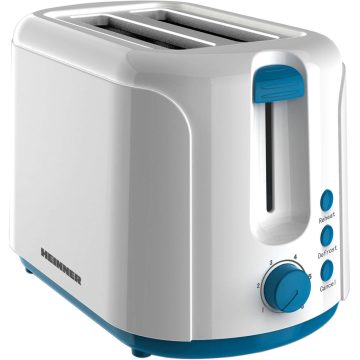 Prajitor de paine Heinner TP-750BL, 750 W, 2 felii, Alb/Albastru