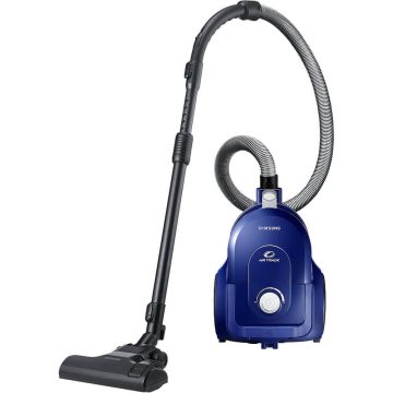 Aspirator fara sac Samsung VCC43Q0V3B/BOL, 1.3 L, 850 W, 34 kWh/an, Clasa B, Filtru Hepa, Tub telescopic, Variator de putere, Accesoriu pentru spatii inguste, Albastru