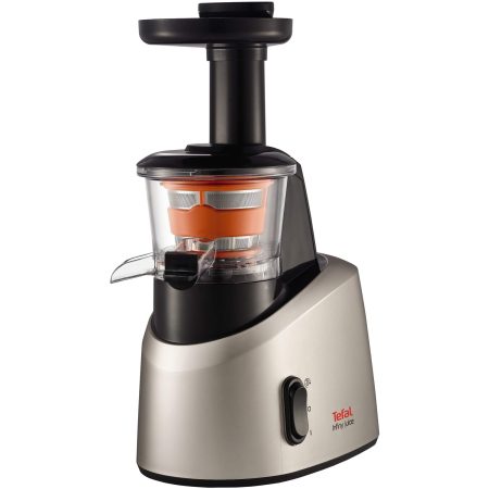 Storcator de fructe si legume cu melc Tefal ZC255B38, 200 W, 0.8 l, Argintiu/Negru