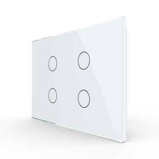Intrerupator cvadruplu cu touch Livolo din sticla – standard italian