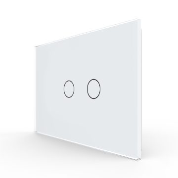 Panou Intrerupator Dublu cu Touch LIVOLO Din Sticla, Standard Italian