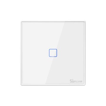 Telecomanda Sonoff T2EU1C-RF cu 1 canal, 433 MHz, Semnal RF, Alb