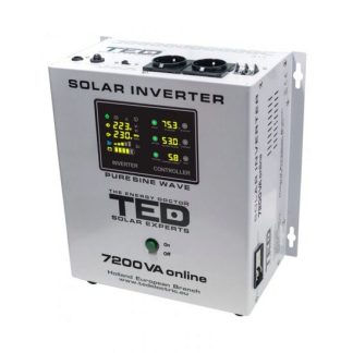 Invertor solar de la 48V la 230V 7200VA/5000W MPPT unda sinusoidala TED000316