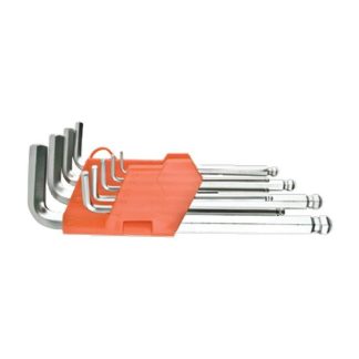 Chei hexagonale lungi, cu bila, cr-v set 9 (1,5-10 mm), DSH 231018