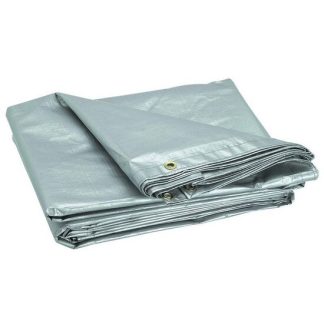 Prelata impermeabila cu inele 150 g/mp, 6x10 m, argintiu, DSH 104077