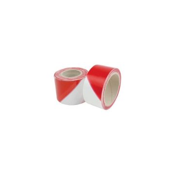 Banda semnalizare 70 mm x 200 m - alb/rosu, DSH 340666