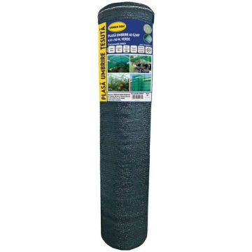 Plasa umbrire 40 g/mp, 6 x 50 m - verde, DSH 240829