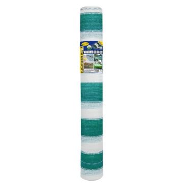 Plasa umbrire 80 g/mp, 1.5 x 10 m - verde + alb, DSH 240959