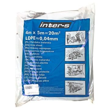 Folie protectie "ldpe" - 4 x 5 m - 40 μm (i-s), DSH 103575