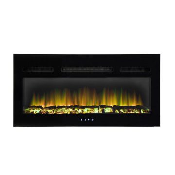 Semineu electric incorporabil, 2 trepte de incalzire 1000 W / 2000 W, efect de lemn care arde si de flacara reala, sesizare deschidere geam, protectie impotriva supraincalzirii Home FKKI 05
