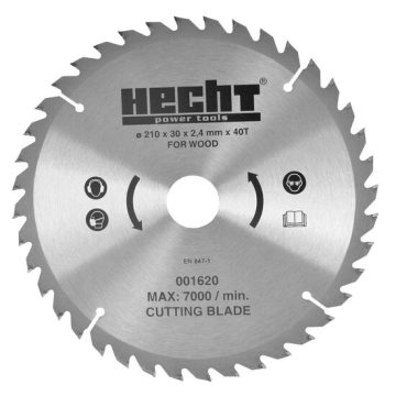 Panza pentru fierastrau circular HECHT 001620, 40 dinti, dimensiuni 210x30x2.4 mm, pentru lemn
