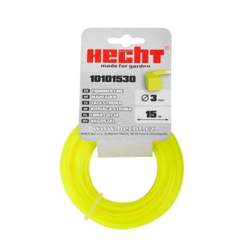 Fir pentru trimmer HECHT 10101530, profil patrat, diametru 3 mm, lungime 15 m